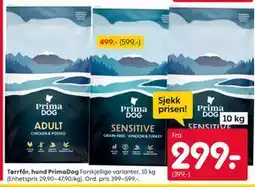 Rusta Tørrfôr, hund PrimaDog tilbud