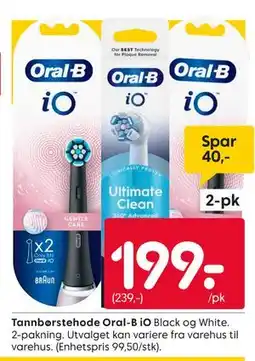 Rusta Tannbørstehode Oral-B iO tilbud