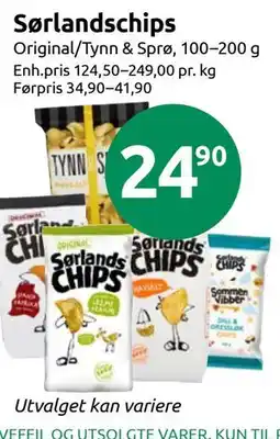 Joker Sørlandschips tilbud