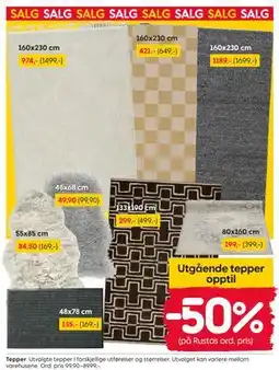 Rusta Tepper tilbud
