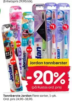 Rusta Tannbørste Jordan tilbud