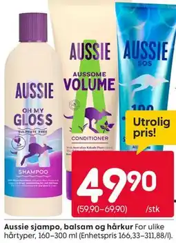 Rusta Aussie sjampo, balsam og hårkur tilbud