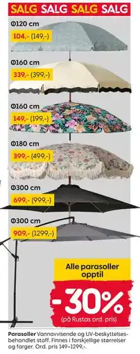 Rusta Parasoller tilbud