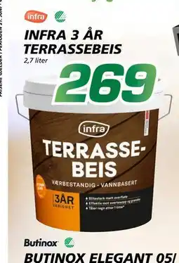 Coop Byggmix INFRA 3 ÅR TERRASSEBEIS tilbud