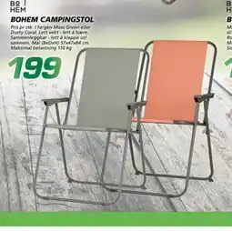 Coop Byggmix BOHEM CAMPINGSTOL tilbud