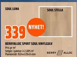 Obs Bygg BERRYALLOC SPIRIT SOUL VINYLGULV tilbud
