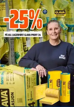 Obs Bygg 25% PÅ ALL LAGERFØRT GLAVA PROFF 34 tilbud