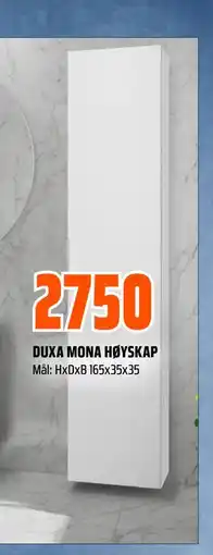 Obs Bygg DUXA MONA HØYSKAP tilbud