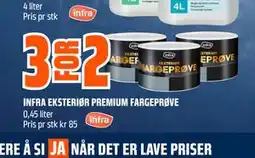 Obs Bygg INFRA EKSTERIØR PREMIUM FARGEPRØVE tilbud