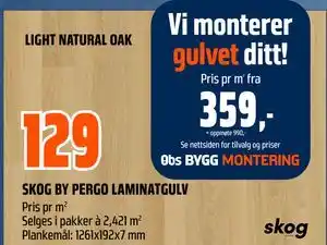 Obs Bygg SKOG BY PERGO LAMINATGULV tilbud