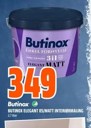 Obs Bygg BUTINOX ELEGANT 05/MATT INTERIØRMALING tilbud