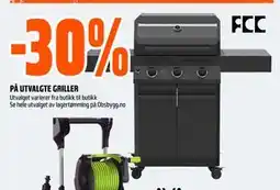 Obs Bygg 30% PÅ UTVALGTE GRILLER tilbud