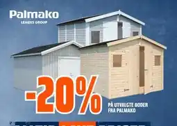 Obs Bygg 20% PÅ UTVALGTE BODER FRA PALMAKO tilbud