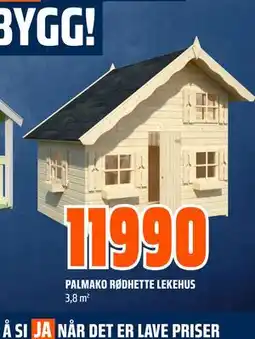 Obs Bygg PALMAKO RØDHETTE LEKEHUS tilbud