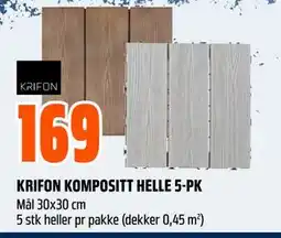 Obs Bygg KRIFON KOMPOSITT HELLE 5-PK tilbud