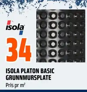 Obs Bygg ISOLA PLATON BASIC GRUNNMURSPLATE tilbud