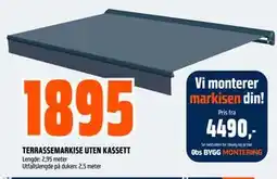 Obs Bygg TERRASSEMARKISE UTEN KASSETT tilbud