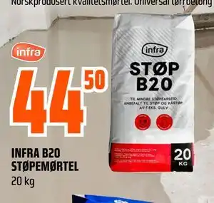 Obs Bygg INFRA B20 STØPEMØRTEL tilbud
