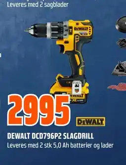 Obs Bygg DEWALT DCD796P2 SLAGDRILL tilbud