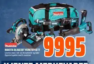 Obs Bygg MAKITA DLX6038T VERKTØYSETT tilbud