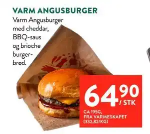Jacobs VARM ANGUSBURGER tilbud
