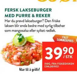 Jacobs FERSK LAKSEBURGER MED PURRE & REKER tilbud