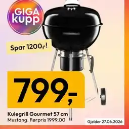 Gigaboks Kulegrill Gourmet 57 cm tilbud