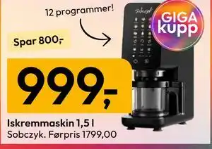 Gigaboks Iskremmaskin 1,5 l tilbud
