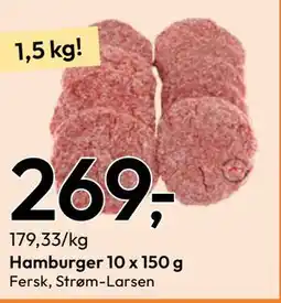 Gigaboks Hamburger 10 x 150 g tilbud