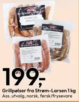 Gigaboks Grillpølser fra Strøm-Larsen 1 kg tilbud