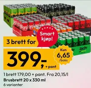 Gigaboks Brusbrett 20 x 330 ml tilbud