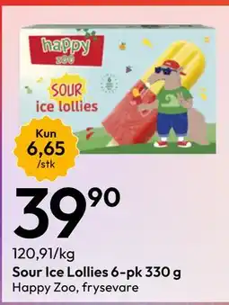 Gigaboks Sour Ice Lollies 6-pk 330 g tilbud