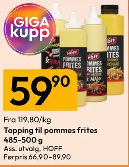 Gigaboks Topping til pommes frites 485-500 g tilbud