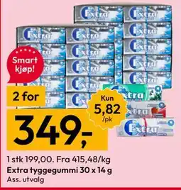 Gigaboks Extra tyggegummi 30 x 14 g tilbud