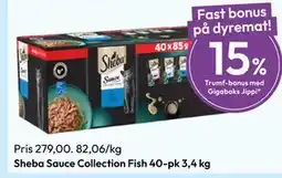 Gigaboks Sheba Sauce Collection Fish 40-pk 3,4 kg tilbud