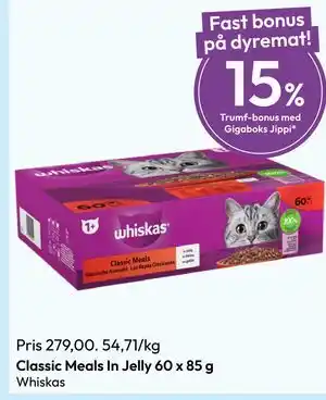 Gigaboks Classic Meals In Jelly 60 x 85 g tilbud