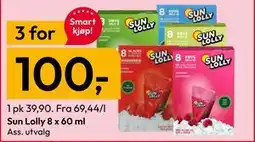Gigaboks Sun Lolly 8 x 60 ml tilbud