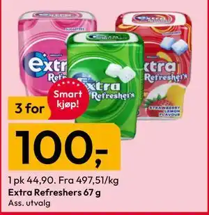 Gigaboks Extra Refreshers 67 g tilbud