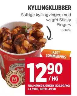 Meny KYLLINGKLUBBER tilbud
