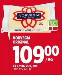 Meny NORVEGIA ORIGINAL tilbud