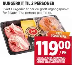 Meny BURGERKIT TIL 2 PERSONER tilbud