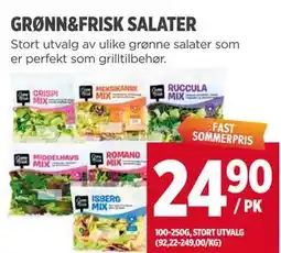 Meny GRØNN&FRISK SALATER tilbud