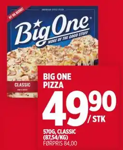 Meny BIG ONE PIZZA tilbud