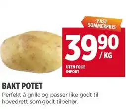 Meny BAKT POTET tilbud