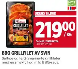 Meny BBQ GRILLFILET AV SVIN tilbud