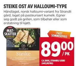 Meny STEIKE OST AV HALLOUMI-TYPE tilbud