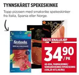 Meny TYNNSKÅRET SPEKESKINKE tilbud