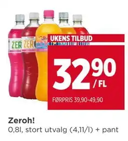 Meny Zeroh! tilbud