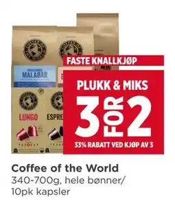 Meny Coffee of the World tilbud
