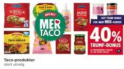 Meny Taco-produkter tilbud